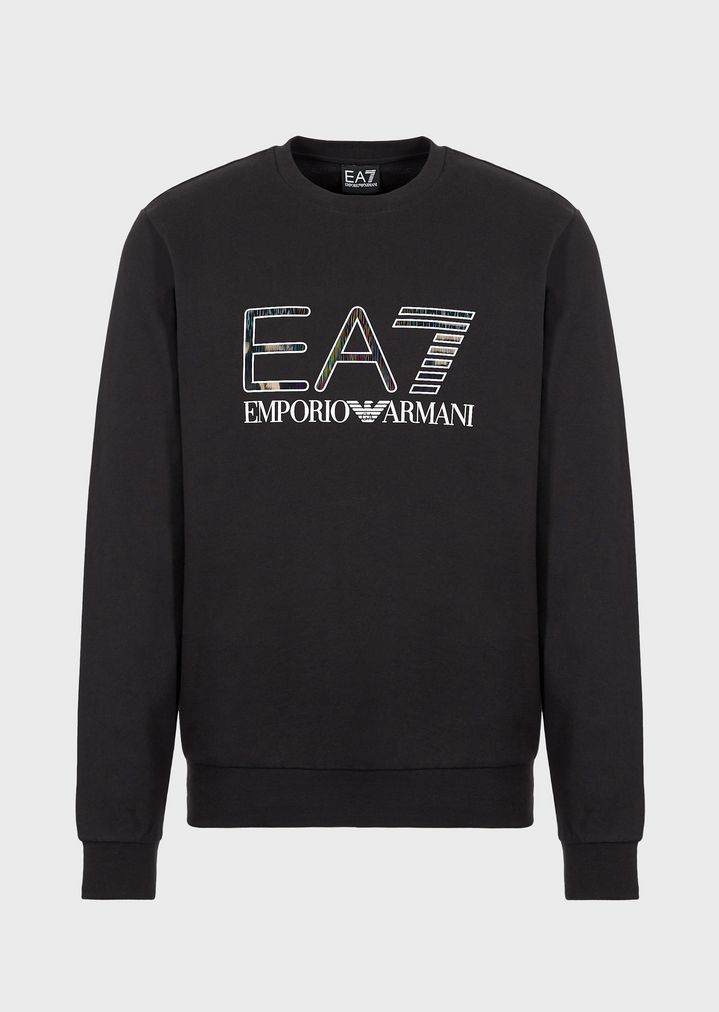 トレインロゴ ピュアコットンスウェットシャツ EA7ロゴ トレインロゴ ピュアコットンスウェットシャツ EA7ロゴ