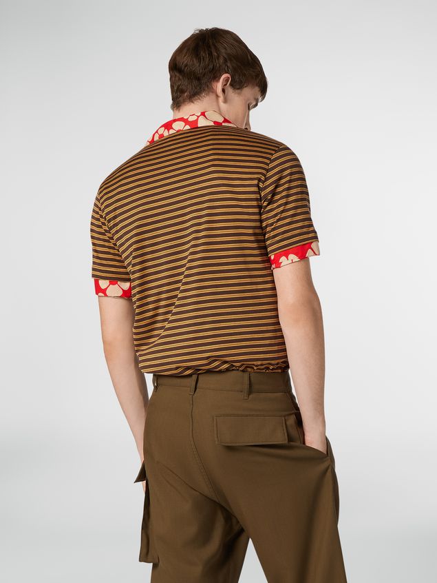 T-shirt manica corta Marni T-shirt girocollo in jersey di cotone rigato Uomo