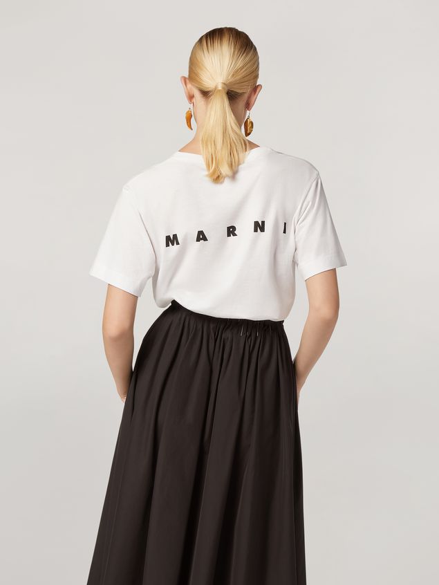 Short Sleeve T-Shirt Marni Crewneck T-shirt in cotton jersey Jungle Liz print Woman