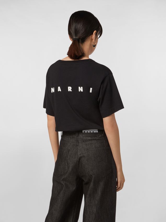 Short Sleeve T-Shirt Marni CHINESE NEW YEAR 2020 crewneck T-shirt in black cotton jersey Woman
