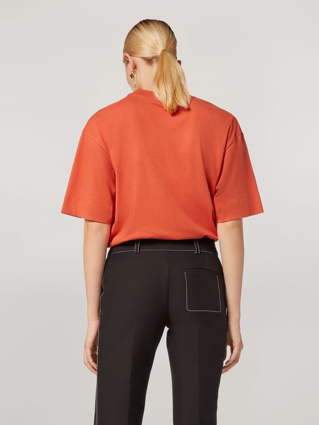 Short Sleeve T-Shirt Marni Short-sleeved T-shirt in cotton jersey Marni print Woman