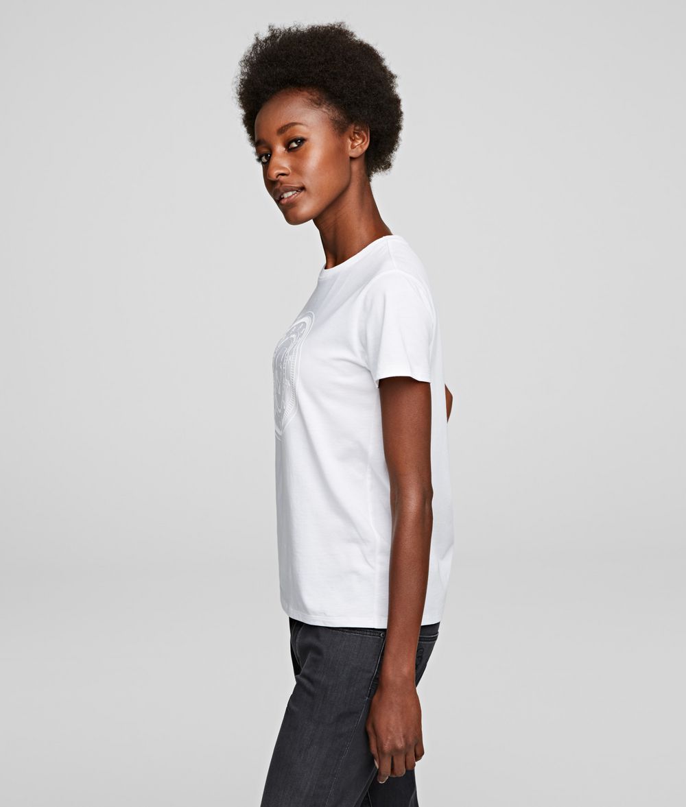 KARL LAGERFELD Karl's Treasure Kameo Coin T-Shirt T-shirt Woman d