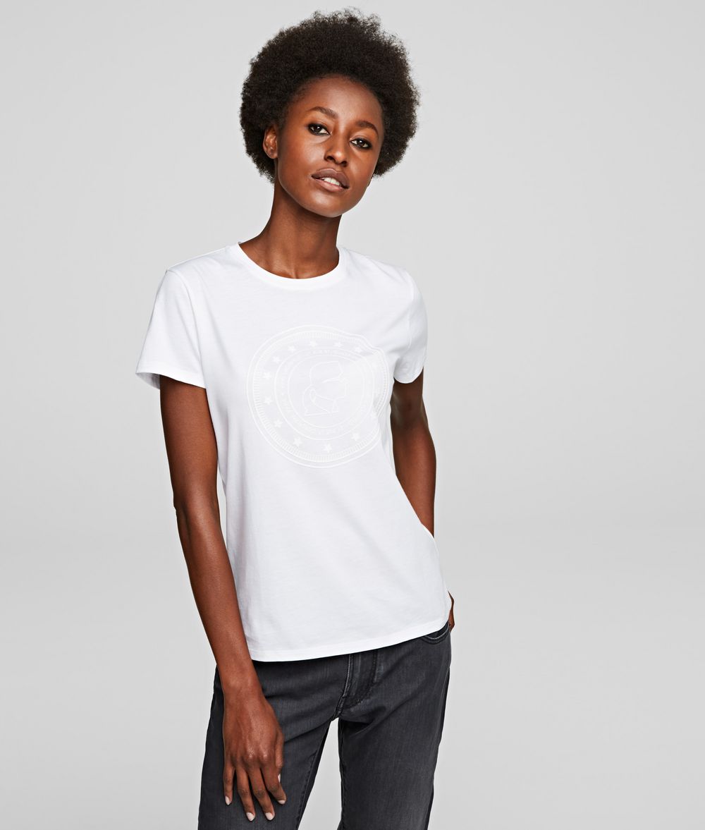 KARL LAGERFELD Karl's Treasure Kameo Coin T-Shirt T-shirt Woman f