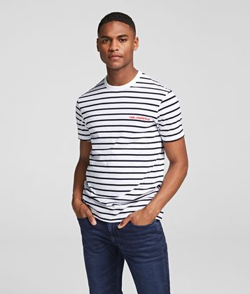 KARL LAGERFELD REPETITION LOGO TEE KARL LAGERFELD REPETITION LOGO TEE