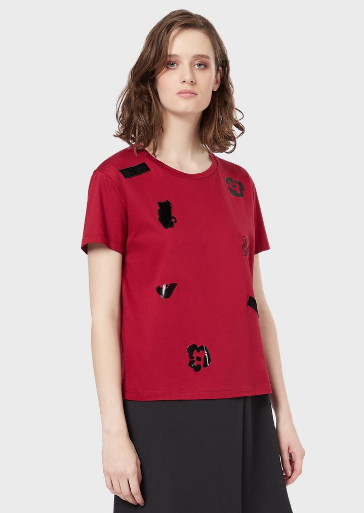mercerised-jersey-t-shirt-with-velvet-patch-prints-and-details mercerised-jersey-t-shirt-with-velvet-patch-prints-and-details