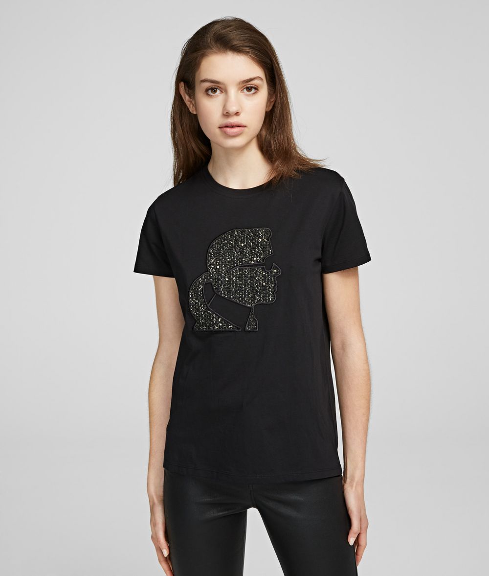 KARL LAGERFELD Karl Bouclé T-shirt T-shirt Woman f