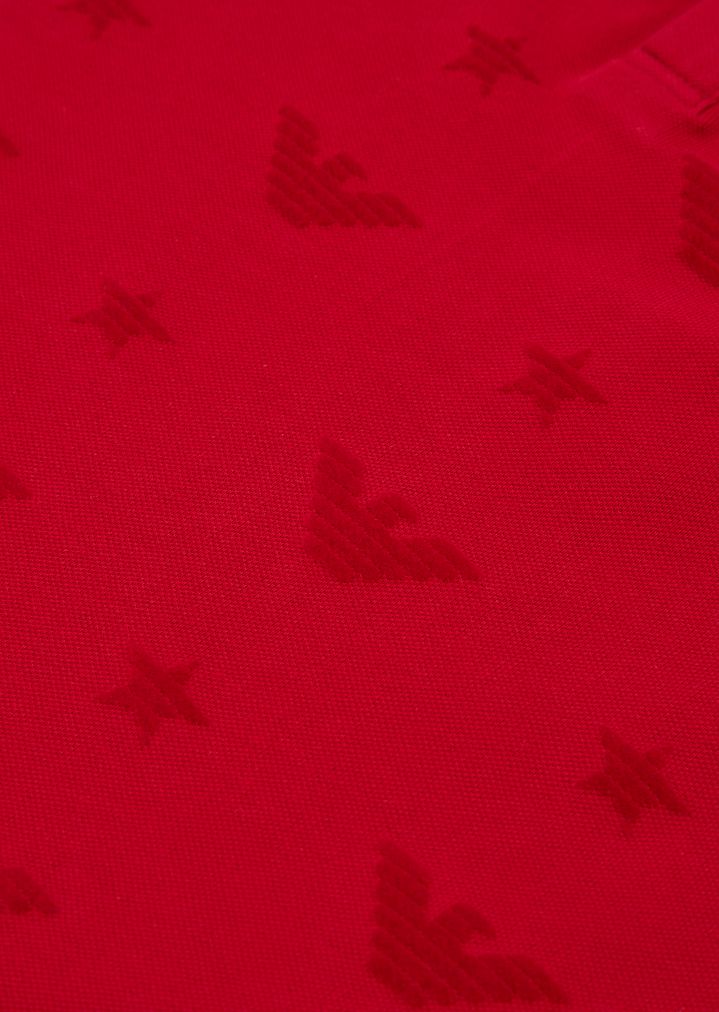 Piqué polo shirt with all-over monogram Piqué polo shirt with all-over monogram