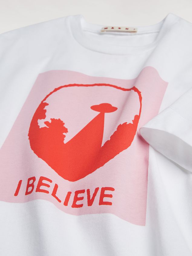 Short Sleeve T-Shirt Marni COTTON T-SHIRT WITH "I BELIEVE" PRINT Man