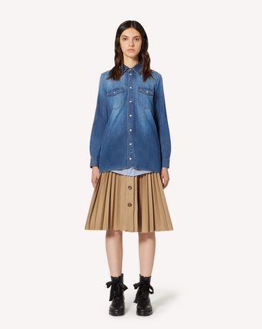 REDValentino Denim shirt with pleated back