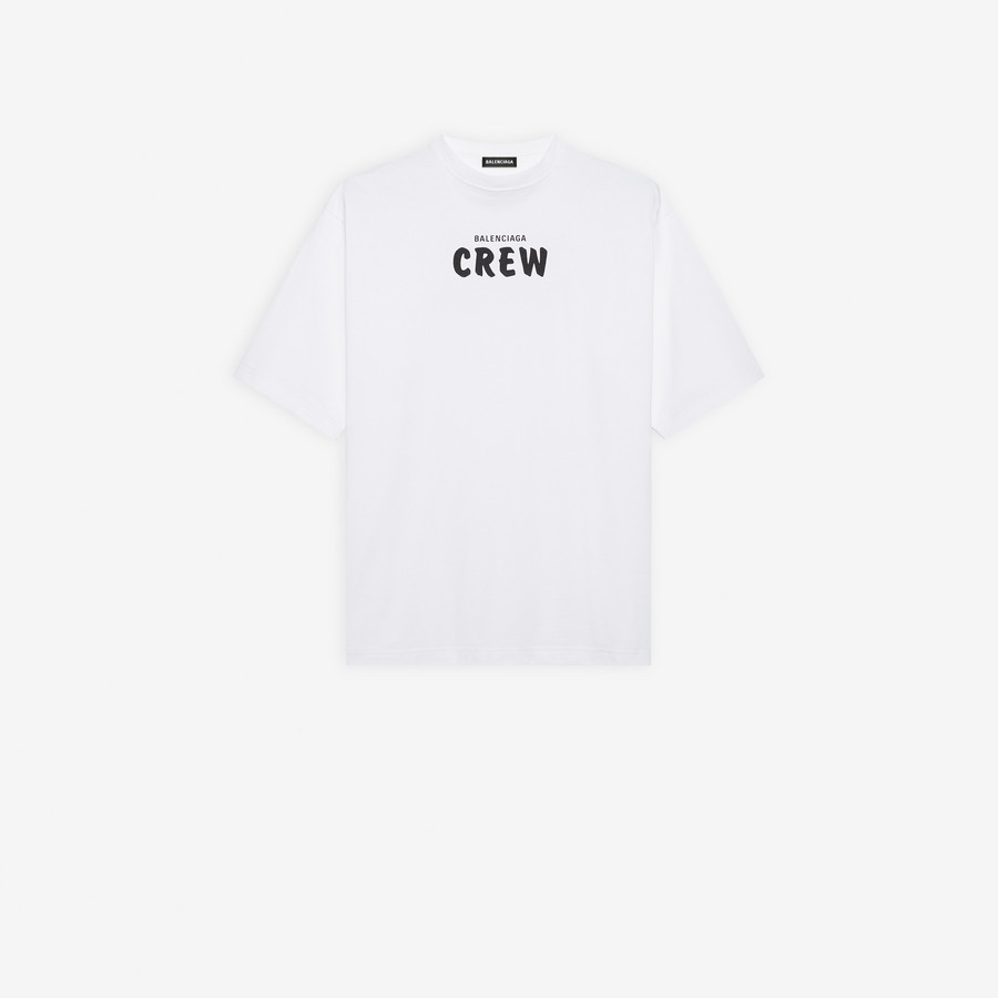 Crew Large Fit T Shirt White for Men 