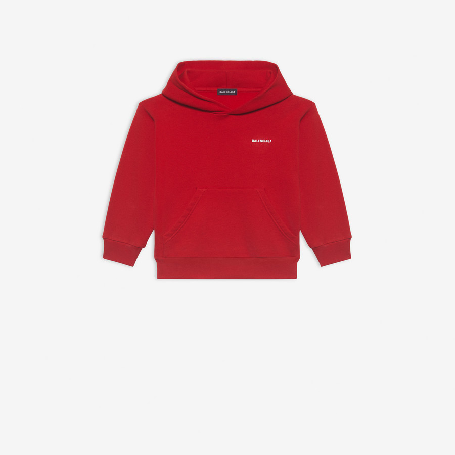 balenciaga hoodie black red