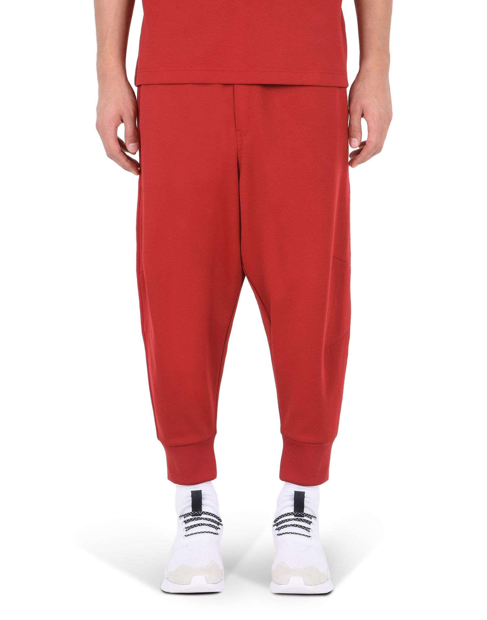 adidas 3 stripe red track pants