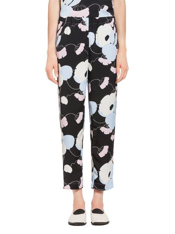 Marni Viscose pants with Havana print Woman