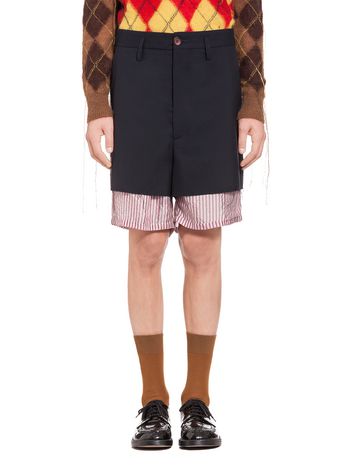 Marni Patchwork shorts in tropical wool Man