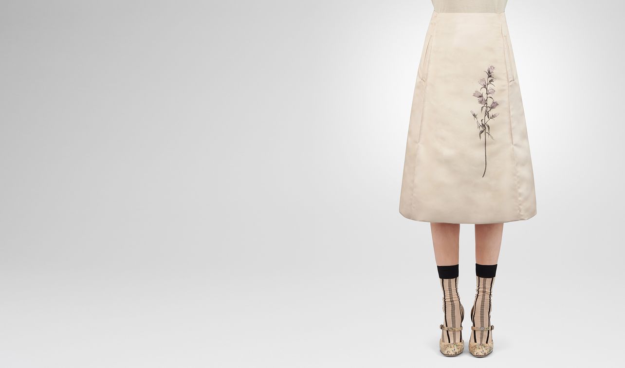 botanical print tech duchesse skirt landing