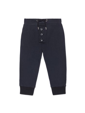 Marni PANT IN  BLUE COTTON WITH BUTTONS DETAILS Woman