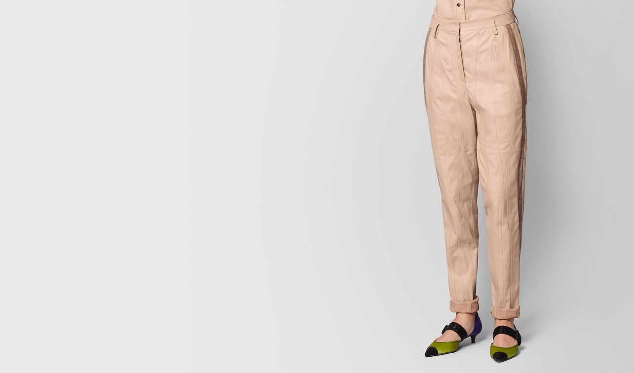 pantalone in agnello peach rose landing