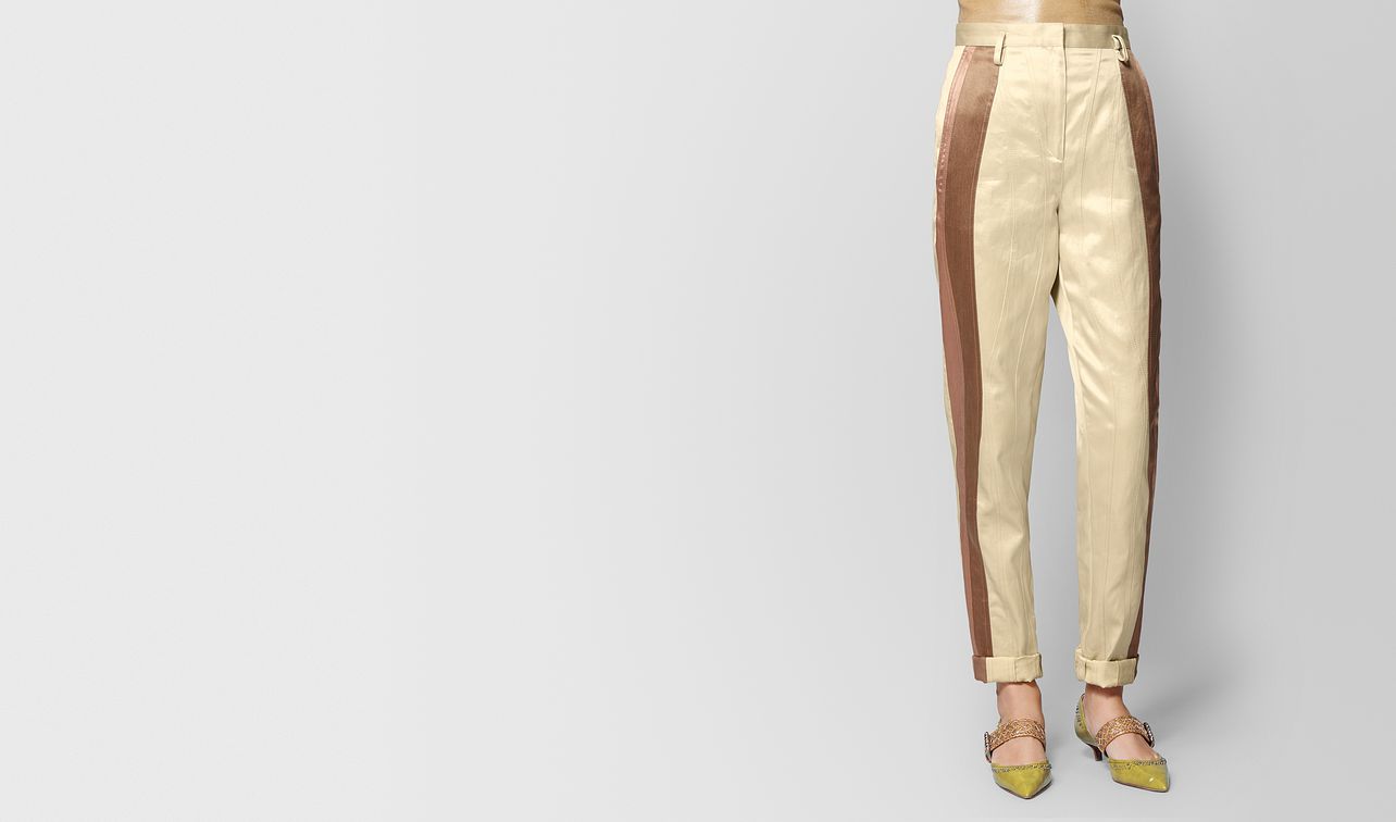 pantalone in vintage satin butterscotch landing