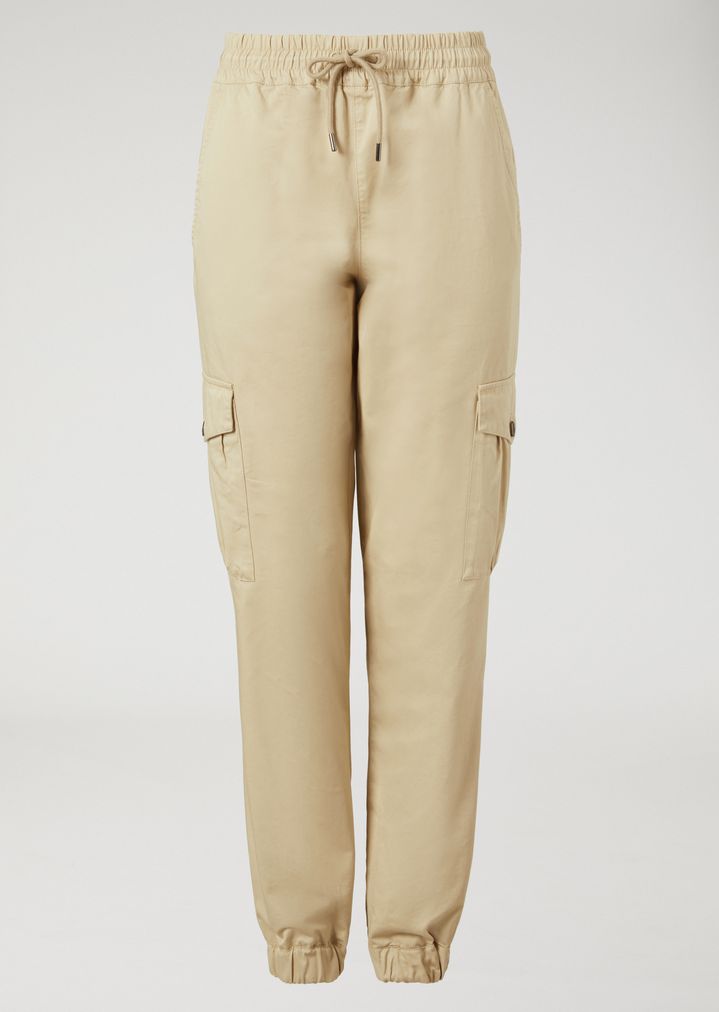 Cargo Pants In Gabardine Woman Emporio Armani