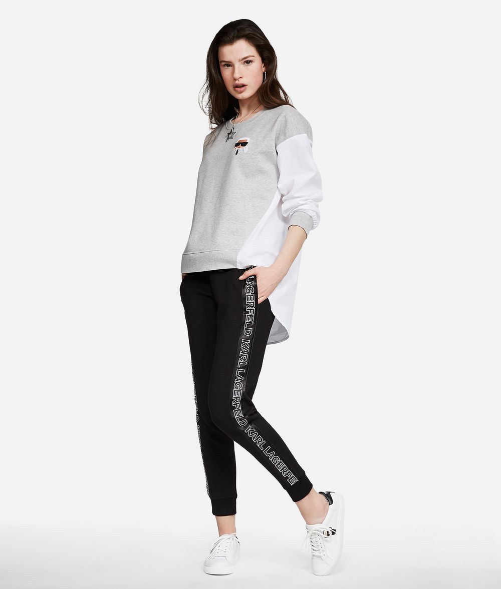 KARL LAGERFELD Jersey Logo Track Pant Pants Woman d