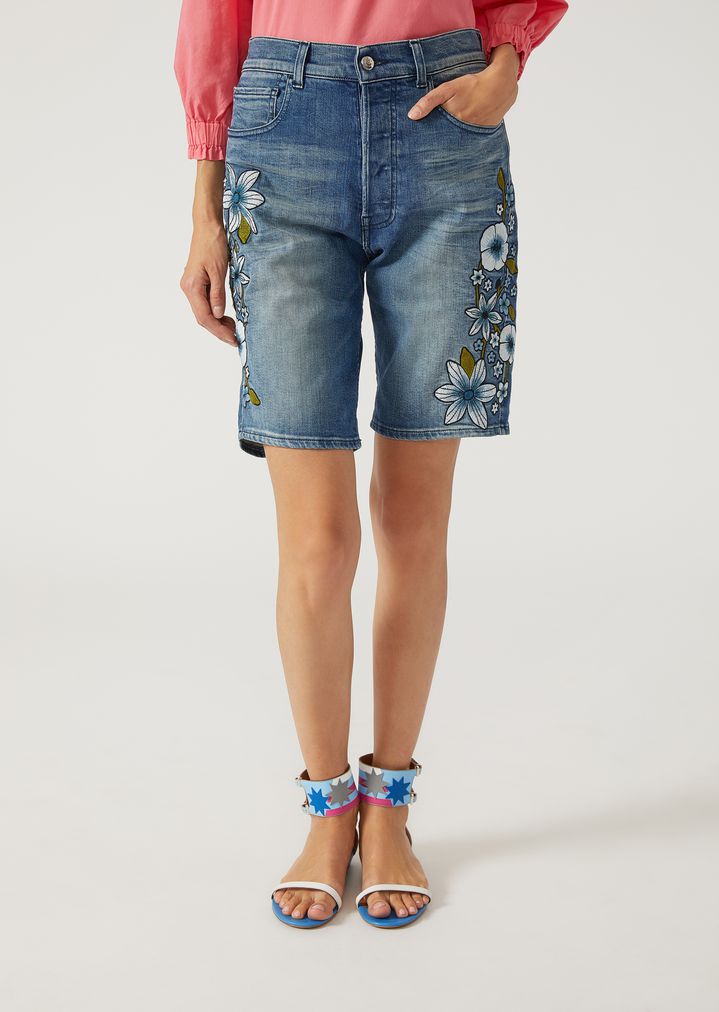 emporio armani denim shorts