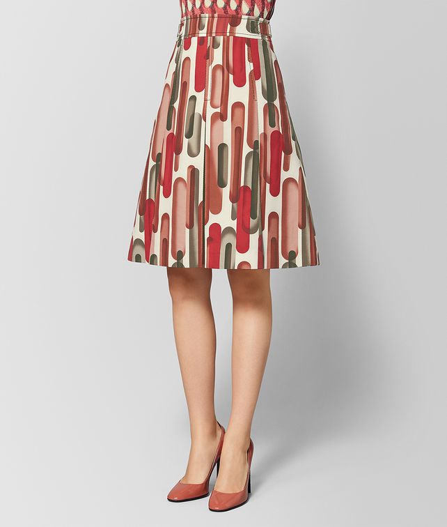 BOTTEGA VENETA MULTICOLOR COTTON SKIRT Skirt Woman fp