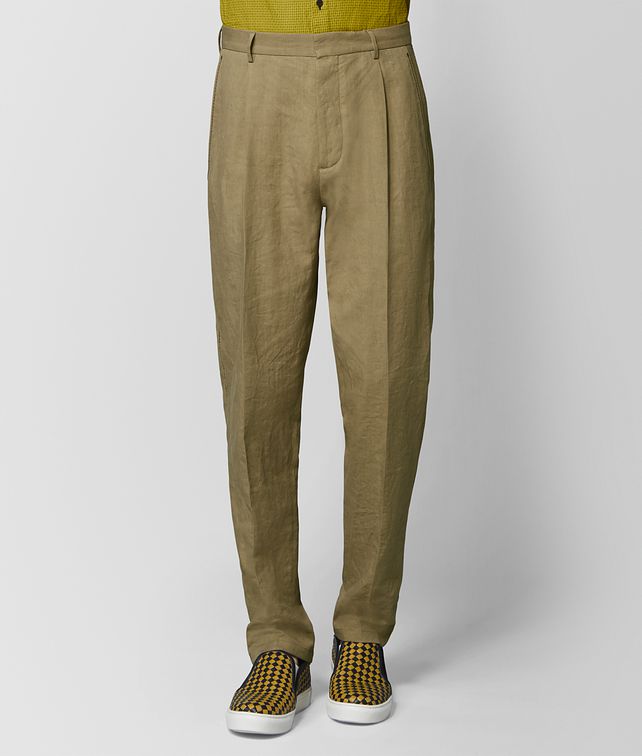 BOTTEGA VENETA LIGHT CHAMOMILE COTTON PANT Pants and Shorts Woman fp
