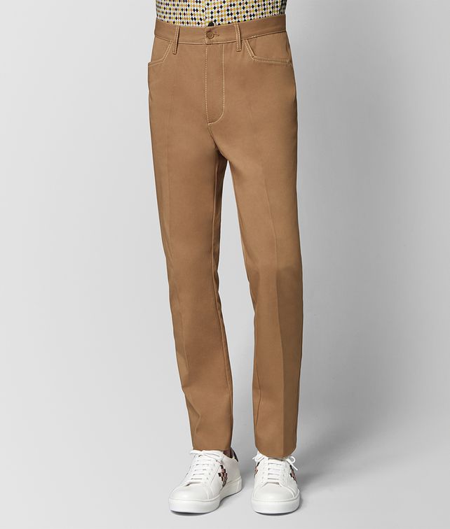 BOTTEGA VENETA CAMEL COTTON PANT Trousers and Shorts Man fp