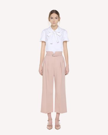 REDValentino High-waist belted Stretch Frisottine trousers