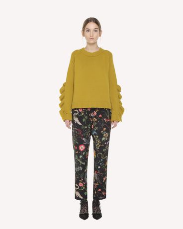 REDValentino Flora and Fauna print fluid silk trousers