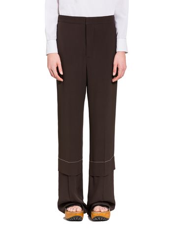 Marni Washed crepe pants Woman