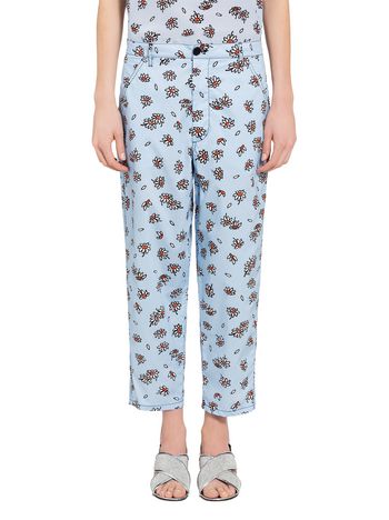 Marni Poplin pants with Frank Navin Petals print Woman