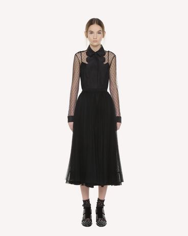 REDValentino Point d'esprit Tulle pleated skirt