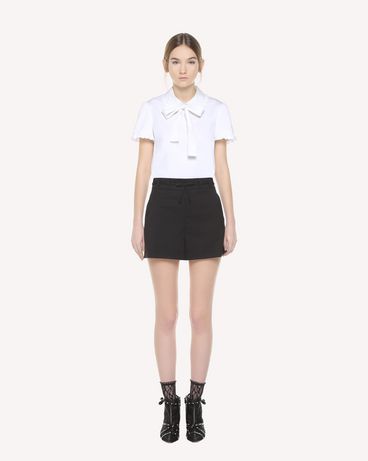 REDValentino Bow detail Stretch Wool Gabardine shorts