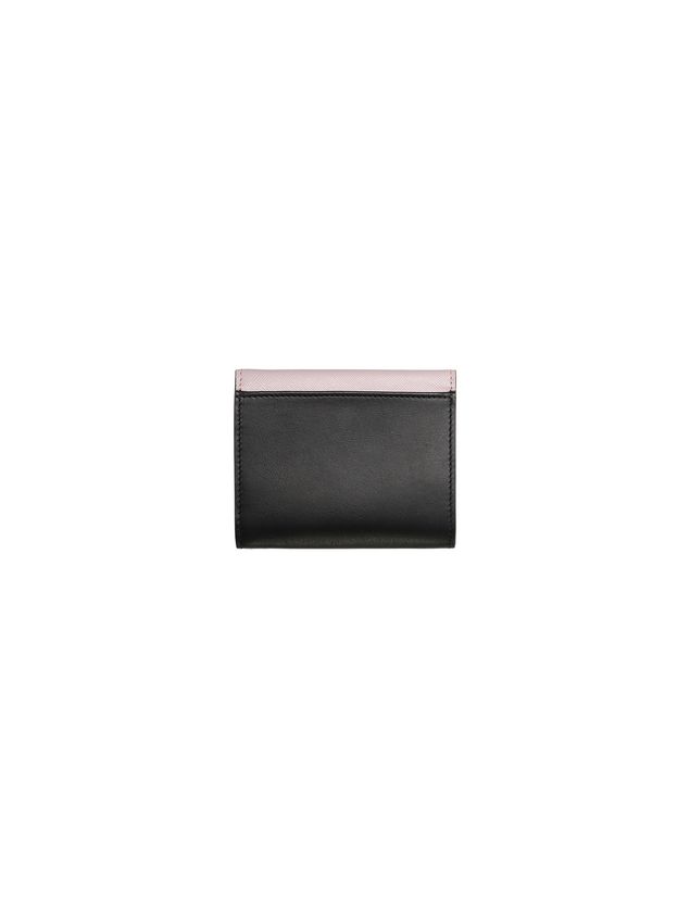 Wallet Marni Saffiano calfskin wallet black and pink Woman