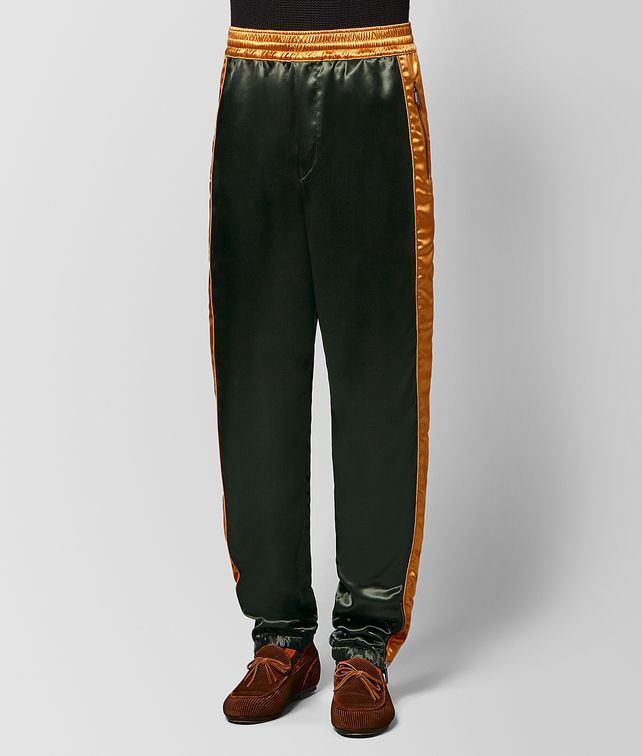 BOTTEGA VENETA DARK MOSS/MARIGOLD VISCOSE PANT Trousers and Shorts Man fp