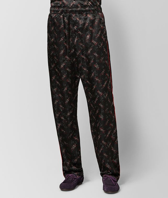 BOTTEGA VENETA NERO/NEW RED SILK PANT Trousers and Shorts Man fp