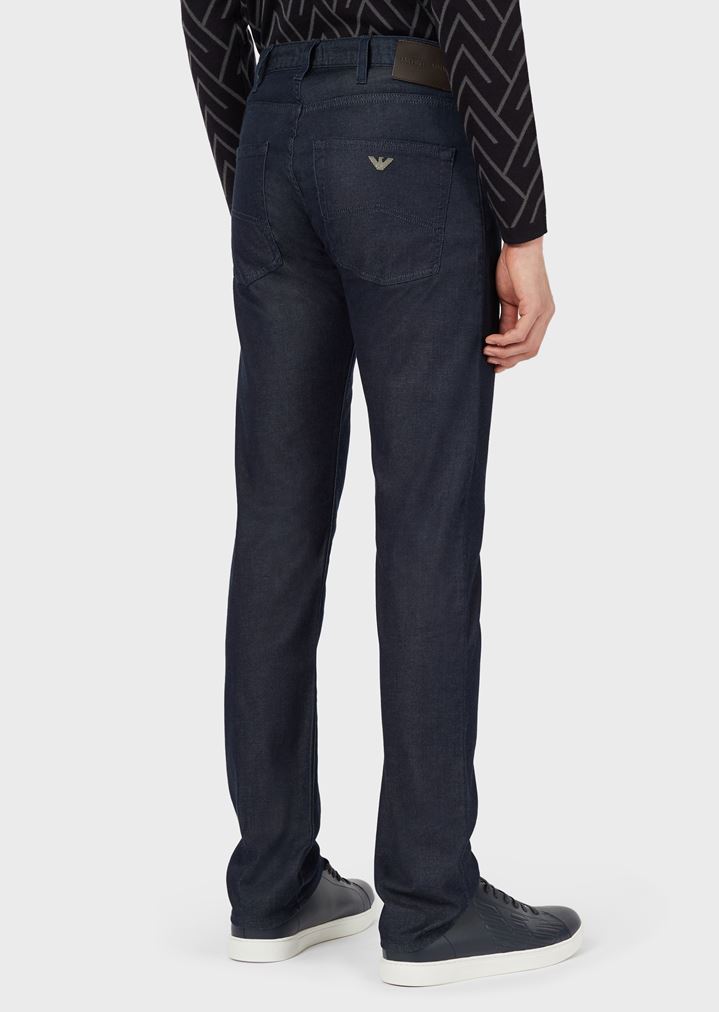 VAQUEROS J45 DE CORTE CEÑIDO EN DENIM DE ALGODÓN ELÁSTICO VAQUEROS J45 DE CORTE CEÑIDO EN DENIM DE ALGODÓN ELÁSTICO