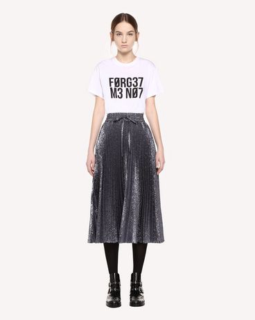 REDValentino Floral cloqué pleated skirt
