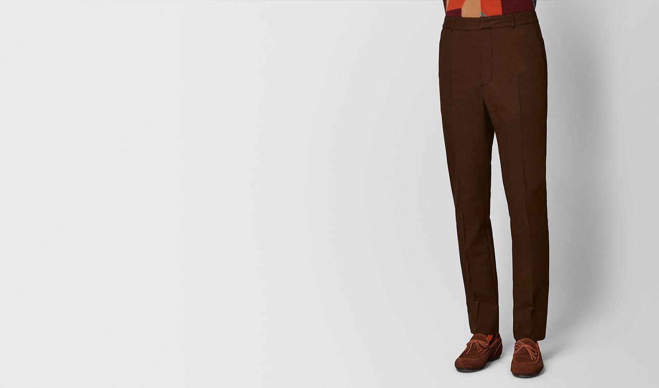 dark leather/nero wool pant landing