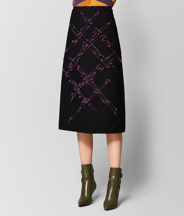 BOTTEGA VENETA GONNA IN LANA NERO/GRAPE Gonna Donna fp