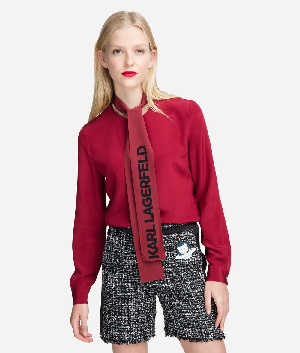 KARL LAGERFELD Karl Space Shorts mit Bouclé Shorts Damen f