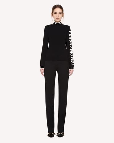 REDValentino Wool Gabardine and Velvet Tuxedo Pants