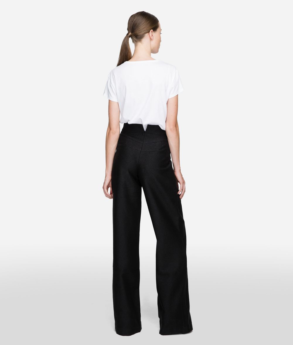 KARL LAGERFELD Hose aus Baumwolltwill mit hohem Bund
Hose Damen d