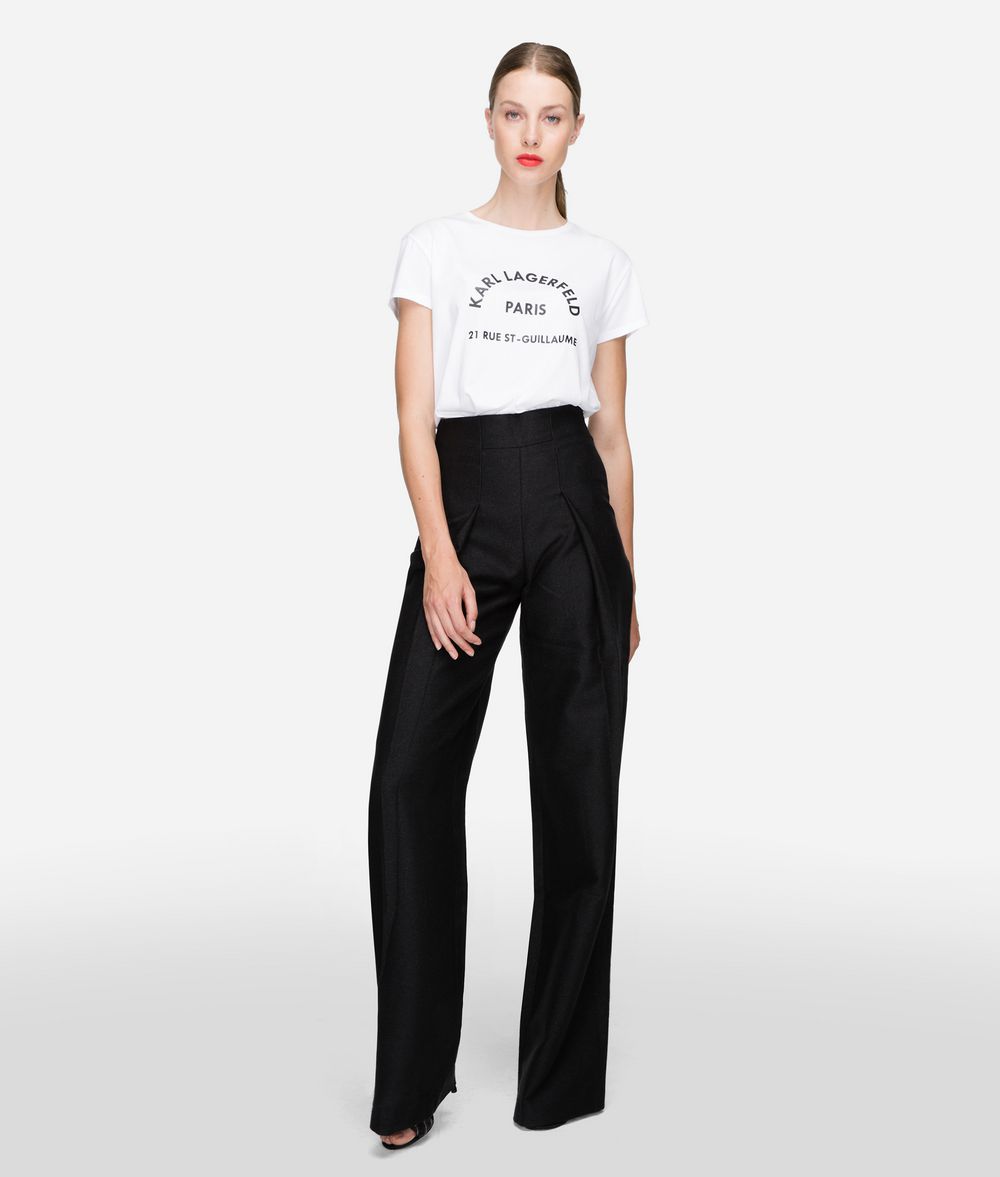 KARL LAGERFELD Hose aus Baumwolltwill mit hohem Bund
Hose Damen f