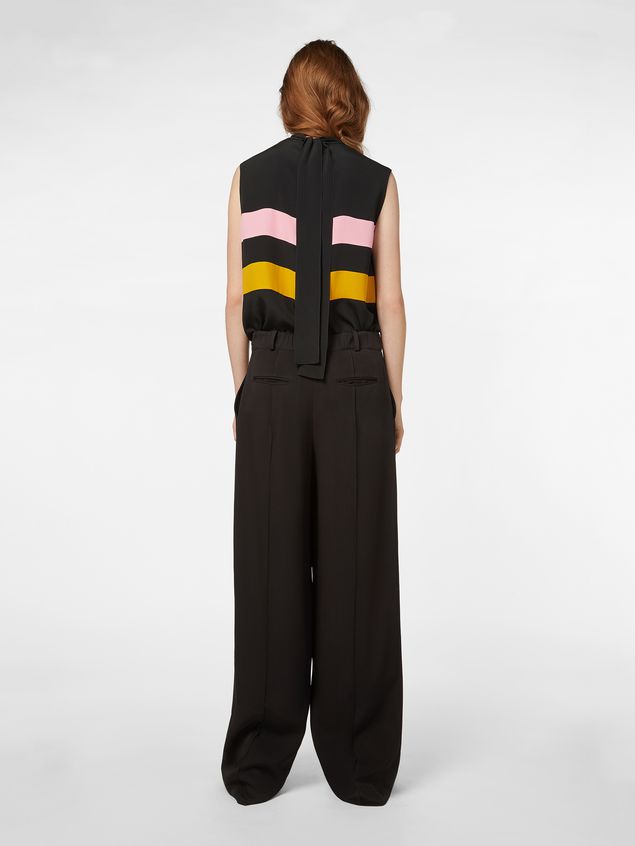 Pants Marni Pants in black and red bicrepe cady Woman