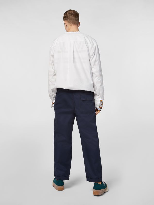 Trouser Marni Trousers in lightweight techno gabardine blue Man