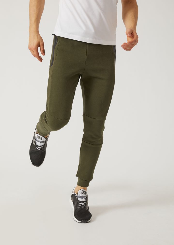 Pantalones deportivos de felpa con costuras reforzadas Pantalones deportivos de felpa con costuras reforzadas