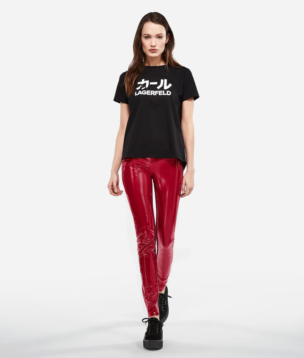 KARL LAGERFELD K/Tokyo Leggings aus Kunstlackleder Hose Damen f