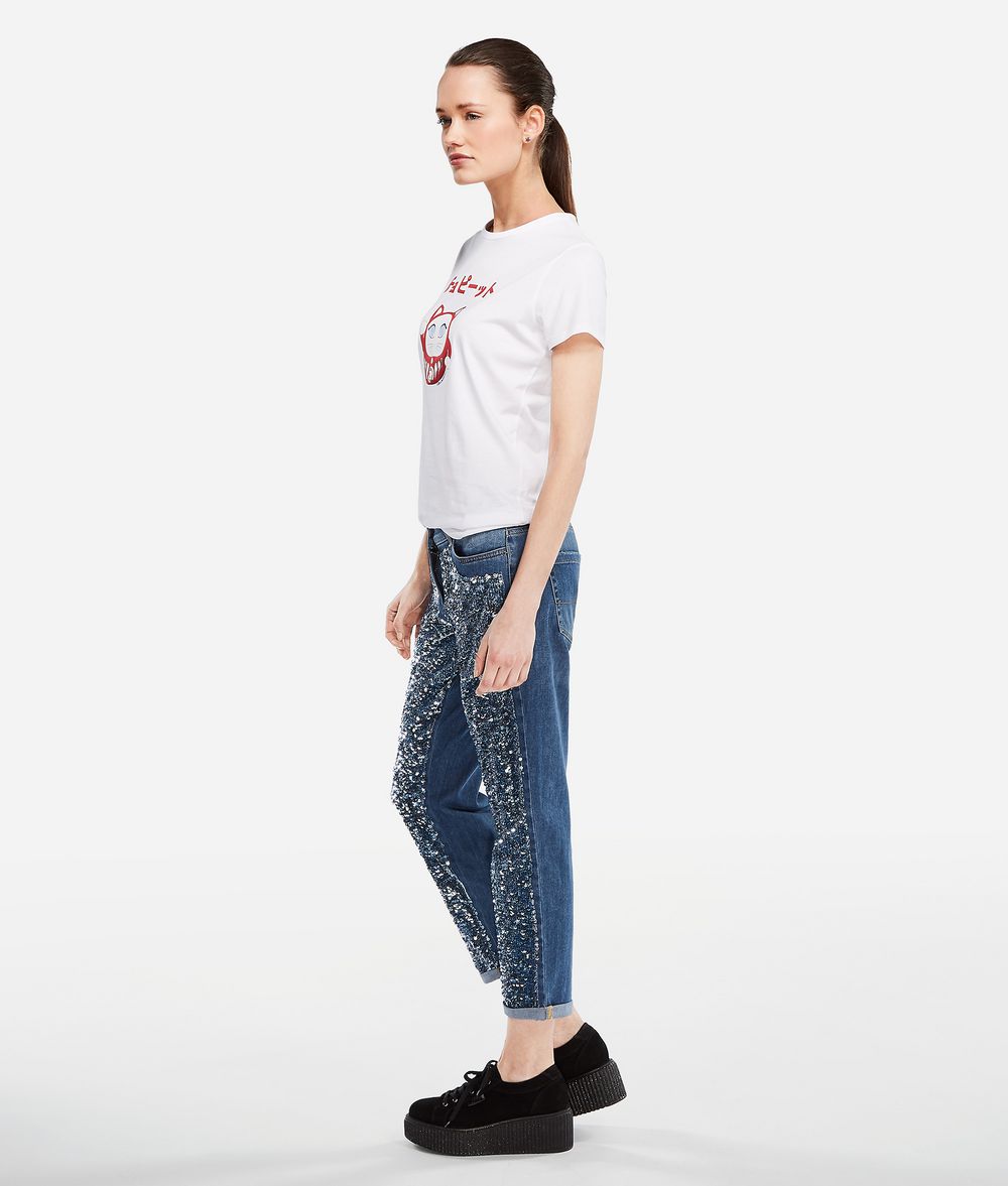 KARL LAGERFELD K/Tokyo Jeans mit Paillettenbesatz Hose Damen d